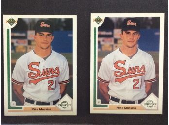 (2) 1991 Upper Deck Mike Mussina Rookie Cards