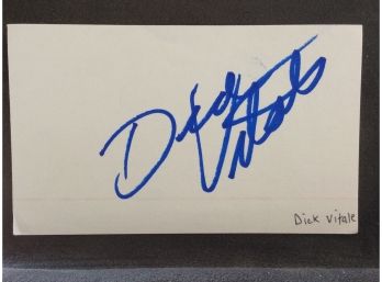 Dick Vitale Autographed Index Card