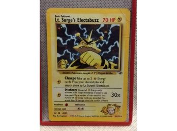 2000 Pokemon Gym Heroes Lt. Surge's Electabuzz Card - K