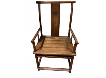 Oversized Asian Wooden Chair