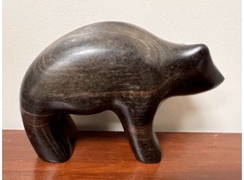 Hand Carved Wooden Bear