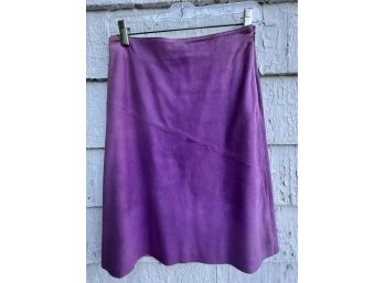 Ann Taylor Purple Suede  Skirt