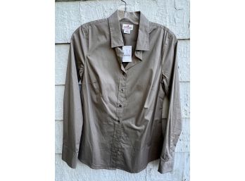 J. Crew Taupe Button Down Shirt- New With Tags