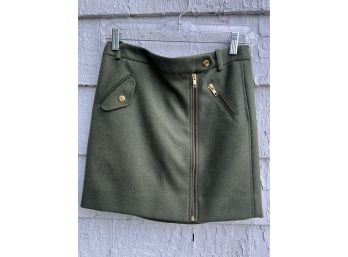 J. Crew Green Wool Skirt