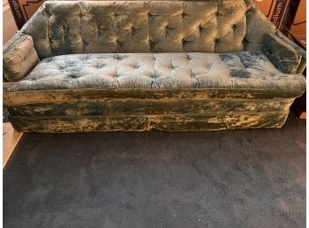 Vintage Blue Crushed Velvet Couch