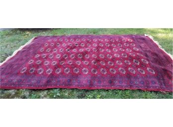 Beautiful (wool?) Room-Size Vintage Rug 137 Inches X 102 Inches