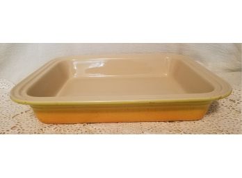 Le Creuset Casserole Stoneware Baking/Serving Dish OrangeYellow Ombre Large 15 X 12
