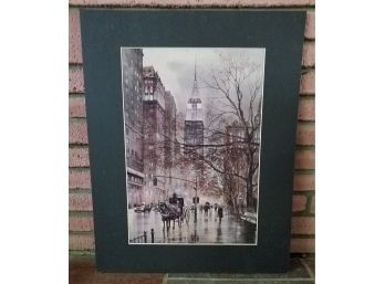 Beautiful Empire State Building Matted Print