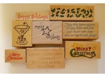 Wood Mounted Rubber Stampers For Christmas Holiday Stamping By Hero Arts, Inkadinkado, CMC, And More