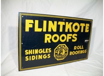 Vintage Enamel 1930's 'FLINTKOTE ROOFS' Trade Sign