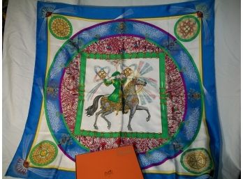 Authentic HERMES Paris 'Feux D' Artifice' Scarf With Box 1987 (Brand New)