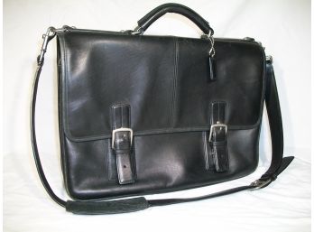 Stunning 100% Authentic COACH Briefcase (Black Leather)