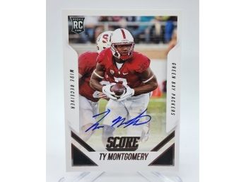2015 Score Ty Montgomery Rookie Autograph Card