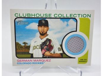 2022 Topps Heritage German Marquez Game Used Jersey Card