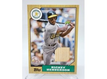 2022 Topps Rickey Henderson Game Used Bat Relic
