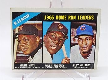 1976 Topps Home Run Leaders Willie Mays, Willie Mccovey, Billy Williams