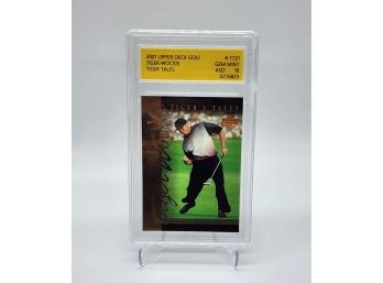 2001 Upper Deck Golf Tiger Woods Rookie Graded 10 Gem Mint