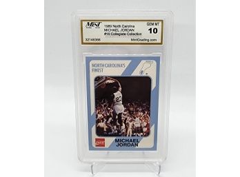 1989 North Carolina Michael Jordan Graded 10 Gem Mint