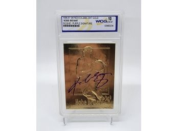 1996-97 Skybox 23kt Gold Kobe Bryant Rookie Purple Signature Graded 10 Gem Mint