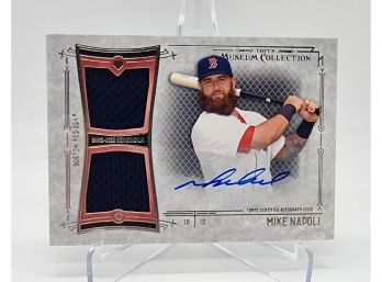2015 Topps Museum Mike Napoli Game Used Jersey Relic Autograph Card /299