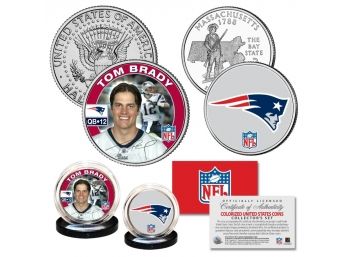 TOM BRADY New England Patriots Rookie Season NFL 2-Coin Set With Certificate