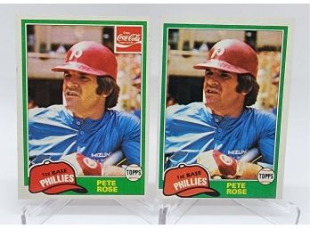Pair Of 1981 Topps Pete Rose Cards
