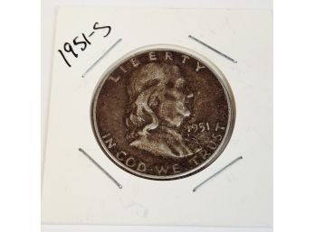 1951-s Franklin Silver Half Dollar (Much Better Date)
