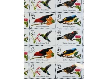 SEALED   TROPICAL BIRDS Sheet Of 20 US 32 Stamps  USPS
