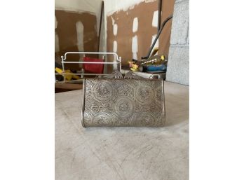 Silver Plated Etched Jewelry Pouch