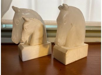 Set Of 2 Marble Book Ends