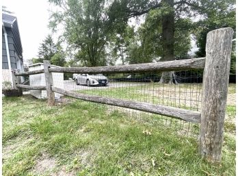 Approximately 40' Of Stockade Fencing  Gate