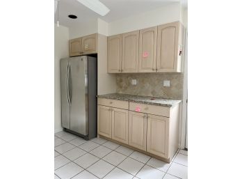 A Complete Kitchen Of Upper & Lower Cabinets With Granite Counters
