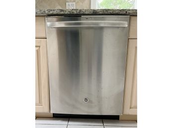 A GE Stainless Steel Dishwasher