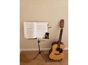 Jasmine Acoustic Guitar With Music Stand