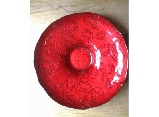 Red Enamel Charger