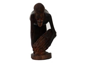 African Hand Carved Ebony Statue