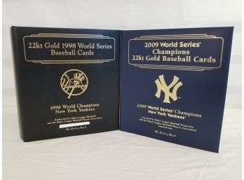 Danbury Mint 22kt Gold 1998 & 2009 World Series Champions New York Yankees Baseball Cards