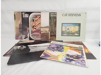 Eleven Vintage Vinyl Record Albums - Cat Stevens, Moody Blues, Tine Turner, U2, Alan Parsons & More (Lot 2)