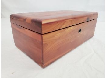Small Vintage Cedar Wood Trinket Jewelry Storage Box