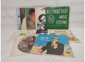 Eleven Vintage Vinyl LP Albums-Frank Sinatra, David Frye, All Connecticut Music Festival 1962 & More(lot3)