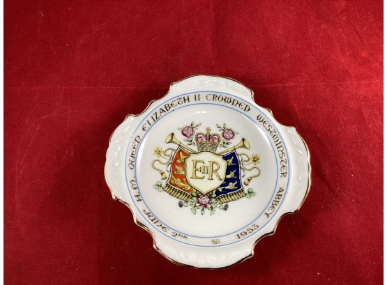 Rare Vintage Queen Elizabeth II Coronation Trinket Dish 1953 Paragon China Good Overall Condition