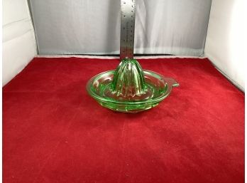 Vintage Green Glass Juicer Good Overall Condition