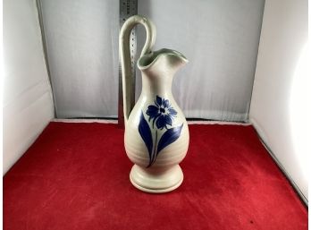 Salt Glazed Stoneware Oil Maple Syrup Decanter Marked Good Overall Condition