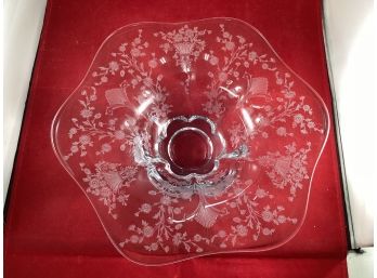 Vintage Clear Press Glass Bowl Good Overall Condition