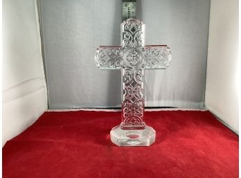 Vintage FK 24 Genuine Lead Crystal Cross Made In Germany Good Overall Condition