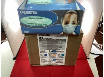 New In The Box 175 Crosstex Fluid Resistant Isofluid Fogfree With Shields Earloop Face Mask Blue New In Box