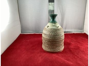 Small Artisan Handmade Bud Vase Studio Art Signed E Rietz Stoneware Good Condition