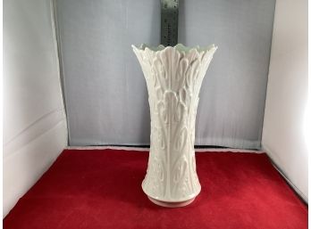 Beautiful Lenox Ivory Leaf Vase 8 Tall Good Overall Condition