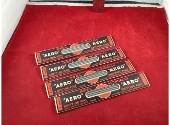 4 New In The Packaging Vintage Abel Morralls Aero 7 Inch Knitting Pins Size 10 New