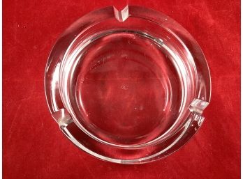 Vintage Crystal Ashtray Marked MC Good Overall Condition
